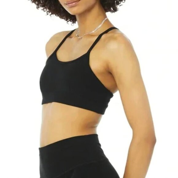 Alo Yoga Gratitude Alosoft Bra in Black (Sz XS) - Picture 2 of 5